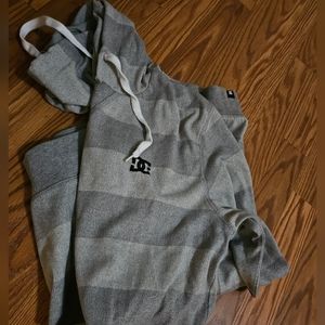 DC gray striped hoodie